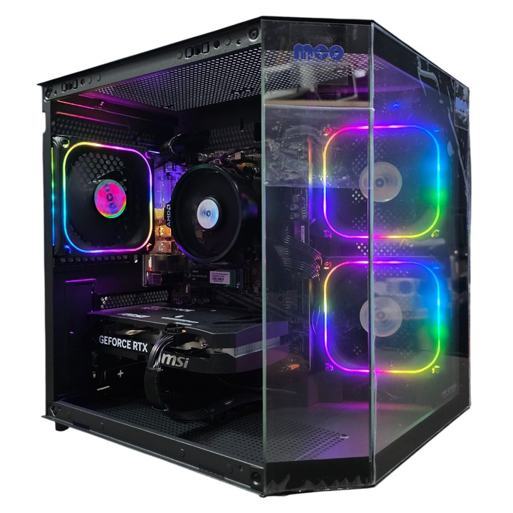 Sistem Desktop PC Gaming MCO, AMD Ryzen 5 5500 pana la 4.2GHz, 16GB DDR4, 512GB SSD, GeForce® RTX 5060 8GB GDDR7, Windows 11 PRO