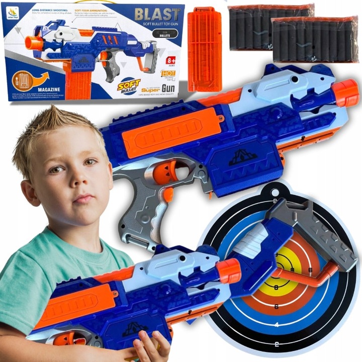 Pistol Jucarie, Bounn, Lansator Sageti Spuma, Siguranta Maxima, Tinta Inclusa, Stabilitate Tragere, Coordonare Motorie, Radość Joc