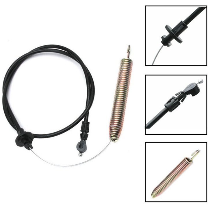 Tengely kuplung kábel, ELV70-0273/175067/169676/21547184 vezérlőkábel, kompatibilis AYP/Craftsman/Poulan/Husqvarna márkákkal 42 hüvelykes tengelyhez, teljes hossza 114.3 cm, külső burkolat 81.3 cm, fekete, 1 db