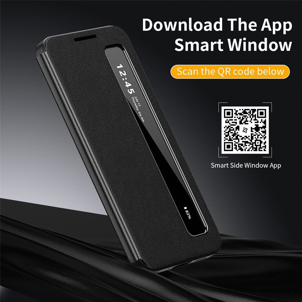 Husa pentru Samsung Galaxy S26 Smart View din piele, Raspuns apel fara deschidere, Protectie 360°, Inchidere Magnetica, Protectie Sporita, Negru