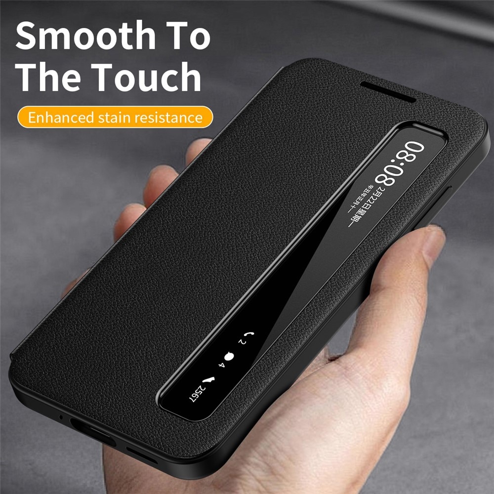 Husa pentru Samsung Galaxy S26 Smart View din piele, Raspuns apel fara deschidere, Protectie 360°, Inchidere Magnetica, Protectie Sporita, Negru