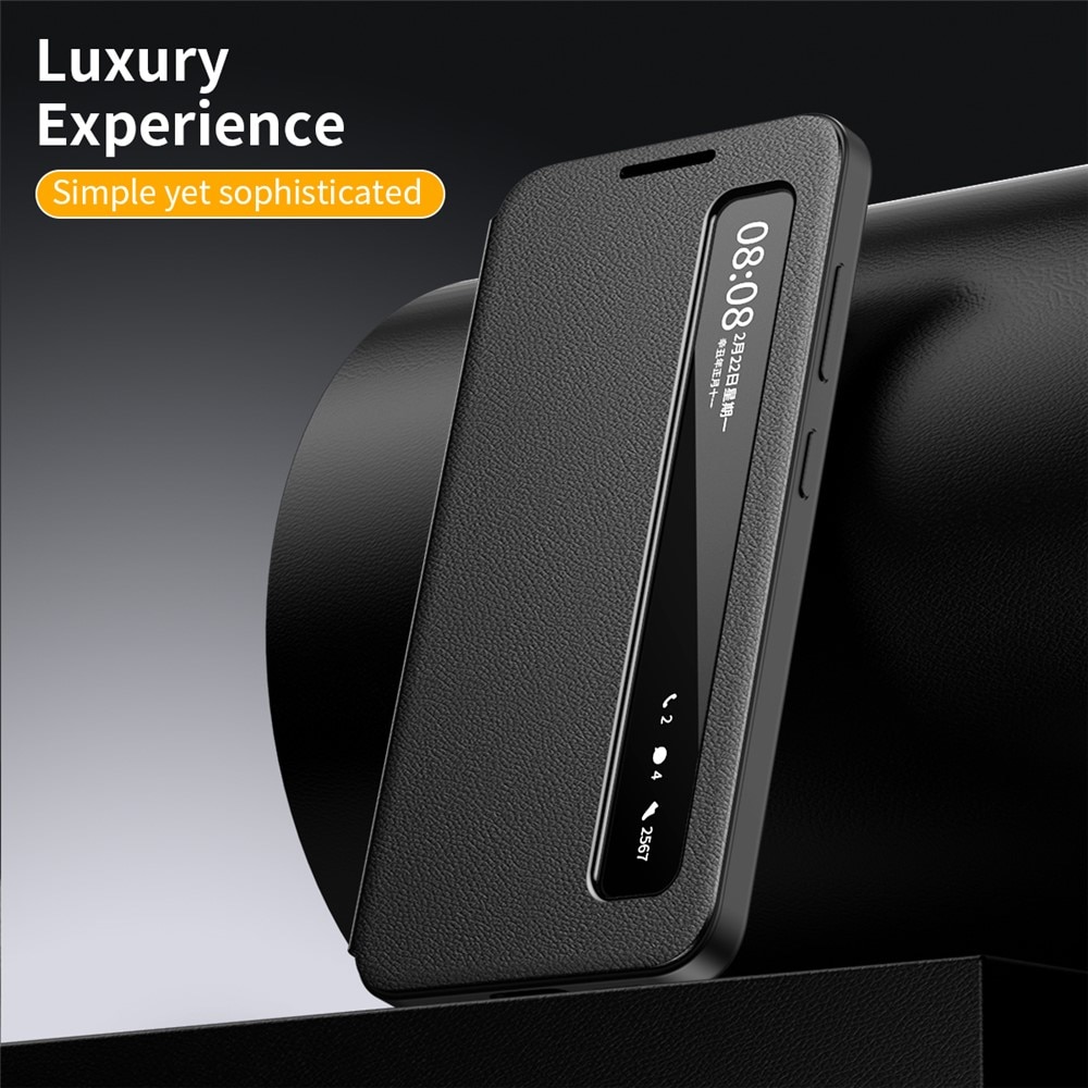 Husa pentru Samsung Galaxy S26 Smart View din piele, Raspuns apel fara deschidere, Protectie 360°, Inchidere Magnetica, Protectie Sporita, Negru