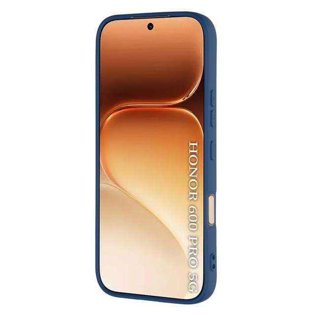 Husa Upzz® SoftFlex Compatibila Cu Honor 600 PRO, Silicon Soft, Protectie La Camera, Alcantara La Interior, Albastru Navy