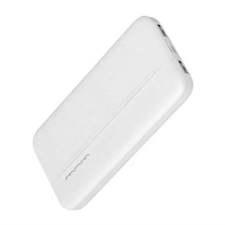 WUW-Y93 Vékony Hordozható Töltő 2.1A MICRO+USB-C+2xUSB kimenet 10,000MAH – Fehér Digital One LSSS02164 – 877780, 2.1A, USB-C, USB, 10,000MAH