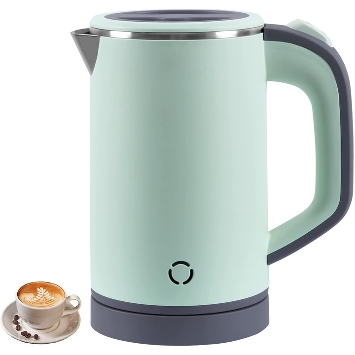 Fierbator electric mini 800ml portabil verde 14x10x18.5cm