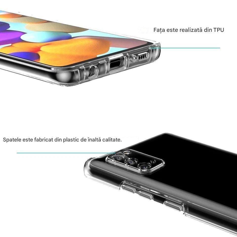 Husa 360 grade (Fata + Spate) pentru Xiaomi Redmi Note 13 Pro 4G / Note 14S 4G Transparent