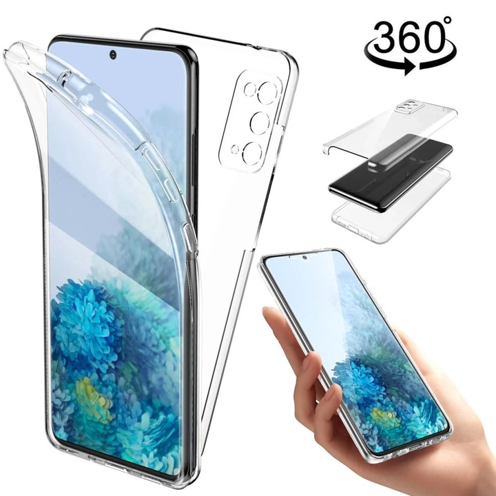 Husa 360 grade (Fata + Spate) pentru Xiaomi Redmi Note 13 Pro 4G / Note 14S 4G Transparent