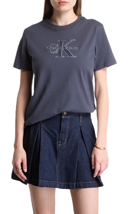 Дамска тениска, Calvin Klein, Памук, Сив.