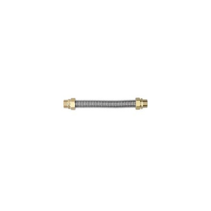 Hullámos rozsdamentes acél tömlő 304, flexibilis, G3/4 menet, 25cm
