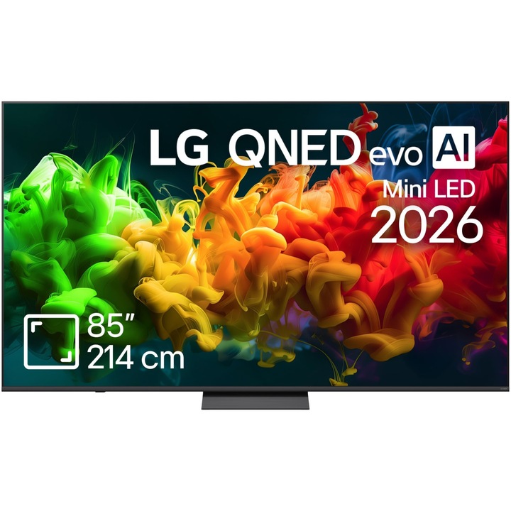 Televizor LG QNED Evo 85QNED8EB3A, 214 cm, Smart, 4K Utra HD, Clasa F (Model 2026)