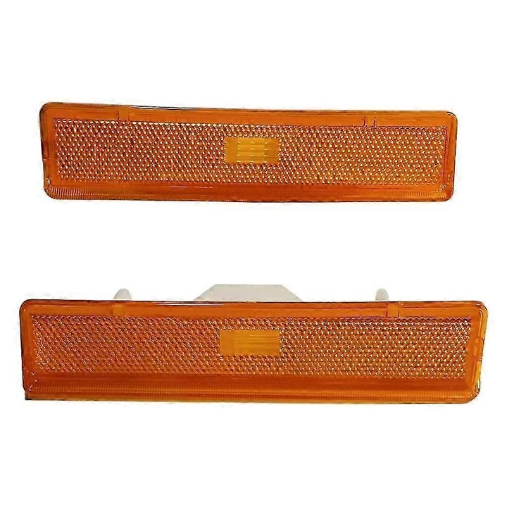 Корпус/капак на странична сигнална лампа за предна броня FO2551106/FO2550108, от ABS, директна подмяна за Ford Bronco/F-150/F-250/F-350 1980-1986, оранжев, 1 чифт