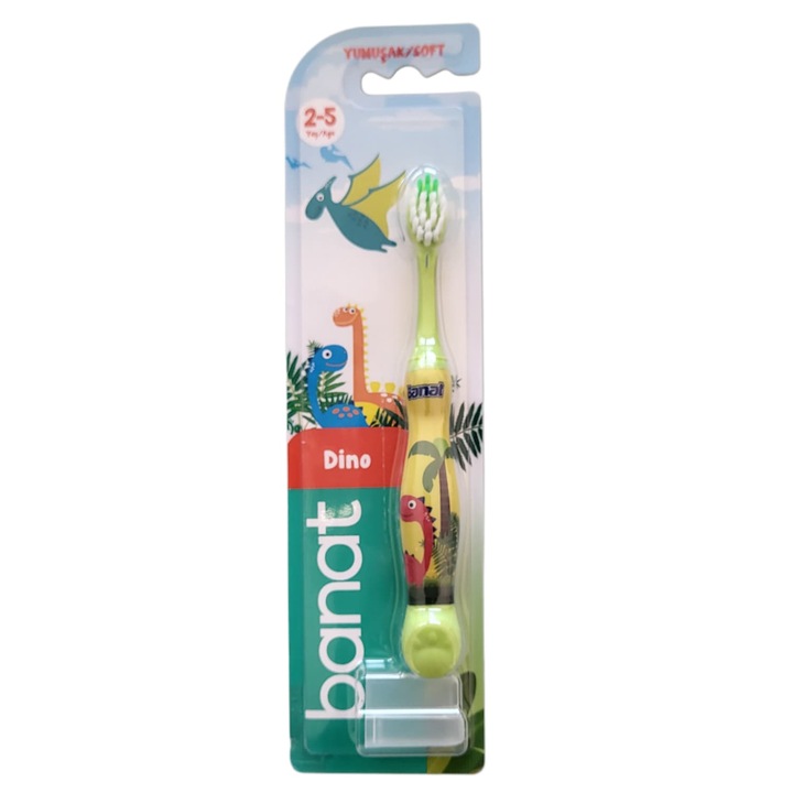 Periuta de dinti pentru copii Banat Dino VERDE