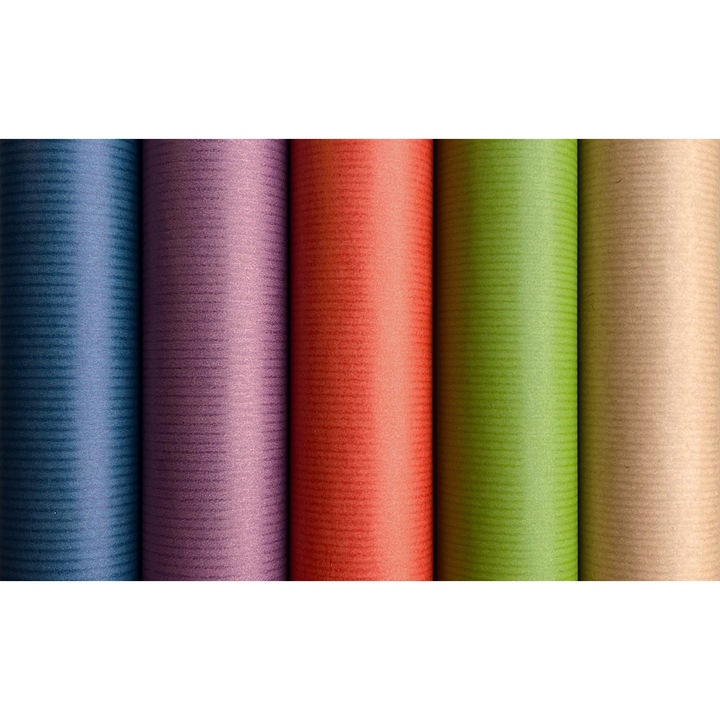 Hârtie ambalaj, Rotolux, set multicolor, 70cm x 2m