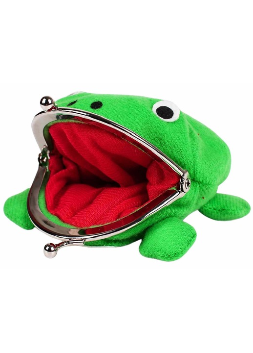 Portofel copii broasca verde, portmoneu plus pentru monede, mini poseta animalute, portofel moale cu inchidere metalica, cadou fete baieti
