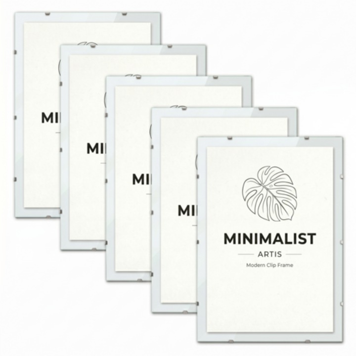 Minimalista, Keret nélküli, Antirama Plexiglas ARTIS MINIMALIST 30x45 cm SZETT 5, UV védelem, Vízálló élek, Prémium kapcsok