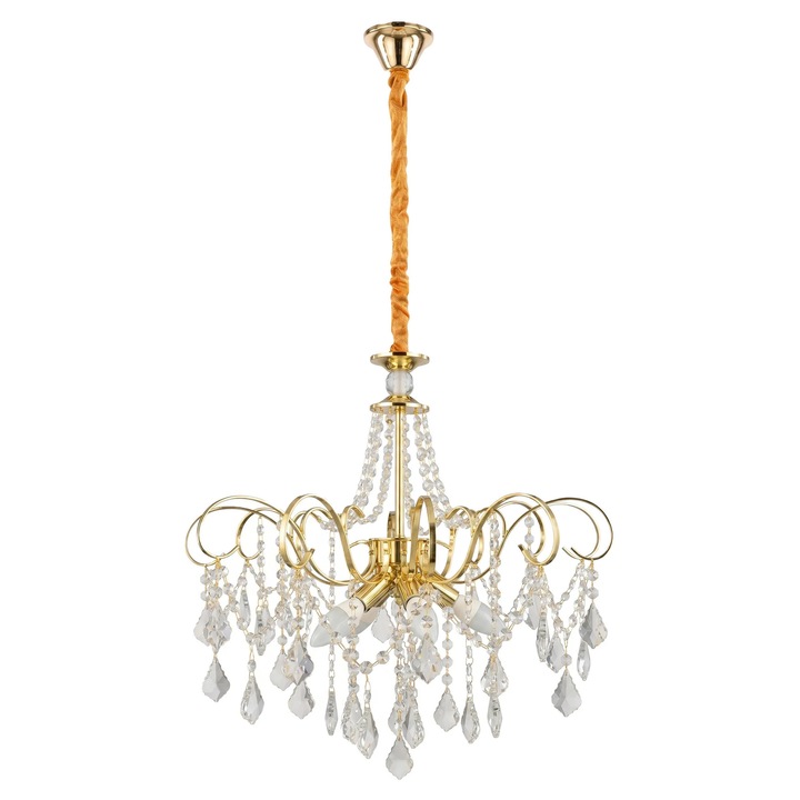 Toolight SWE081-CP függő mennyezeti lámpa 60cm Arany 60x60x57cm