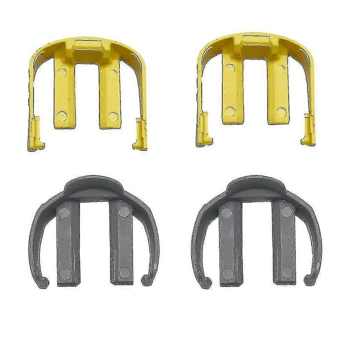 Set 4 cleme prindere furtun, galben gri, 5x3cm