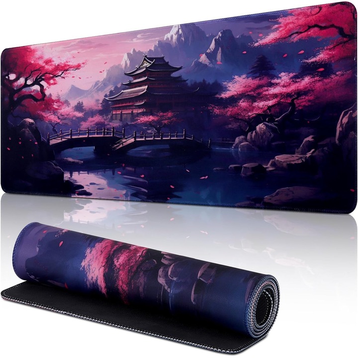 Mousepad gaming 80x30cm, cauciuc natural, impermeabil, antiderapant, multicolor