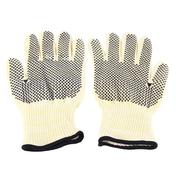 Hőálló konyhai kesztyű 28cm, aramid szilikon, fekete