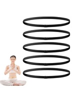Bentite pentru par, Axroad Mall, Set 5 bandane sport pentru par, Elastice, Respirabile, Rezistenta la abraziune, Bentita pentru fixare breton si fire rebele, Bentita pentru spalat fata si machiaj, Pentru sport, yoga, iesiri, Panza, 20 cm, Negru