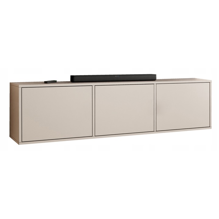 KIER EDI 3 TV szekrény ajtókkal – laminált PAL nappali bútor, 156x42x38 cm – Többszínű, prémium minőség, saját összeszerelés