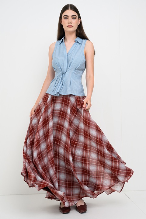 Vero Moda, Lágy esésű ujjatlan ing, Halványkék