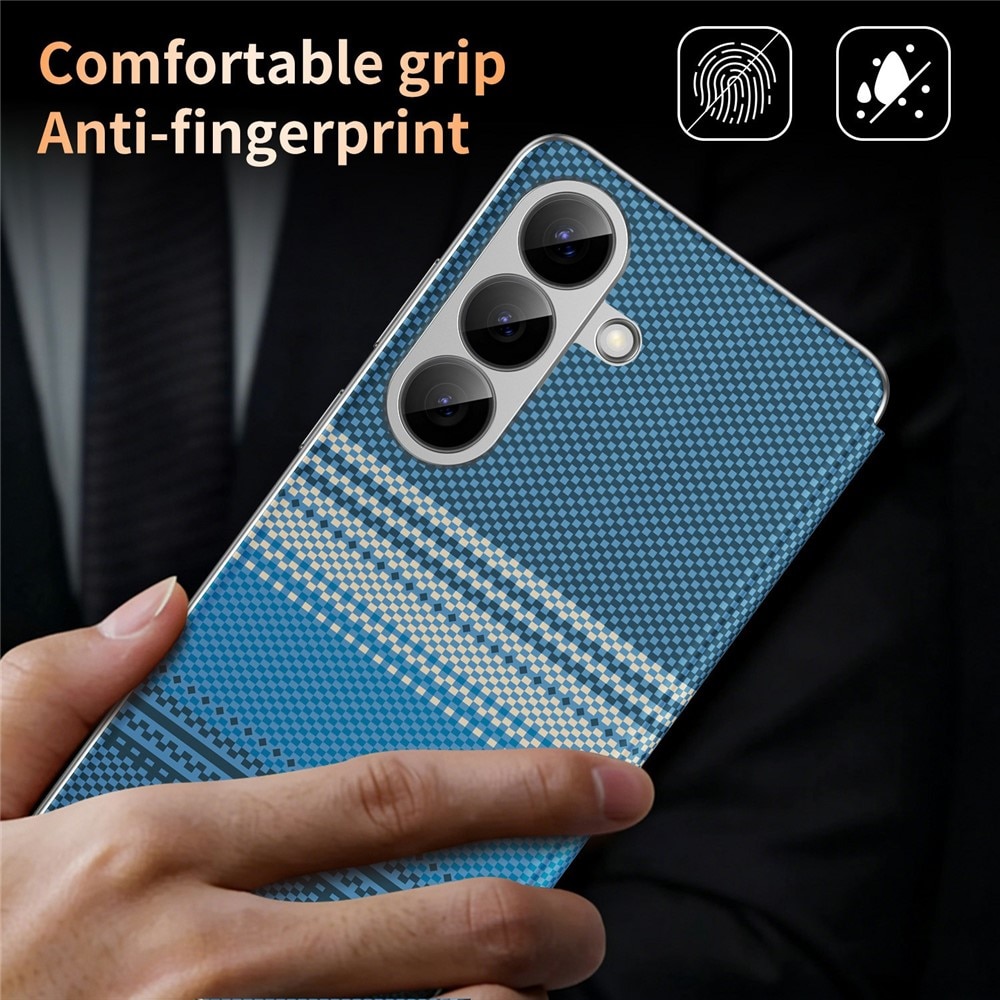 Husa pentru Samsung Galaxy S26 Plus Smart View din piele, Model Gradient, Raspuns apel fara deschidere, Protectie 360°, Inchidere Magnetica, Protectie Camera, Protectie Sporita, Albastru