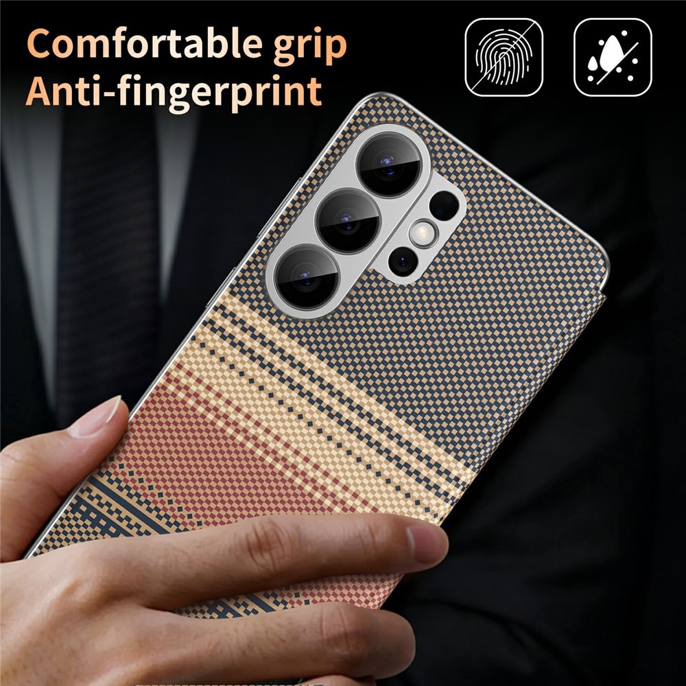 Husa pentru Samsung Galaxy S26 Ultra Smart View din piele, Model Gradient, Raspuns apel fara deschidere, Protectie 360°, Inchidere Magnetica, Protectie Camera, Protectie Sporita, Maro