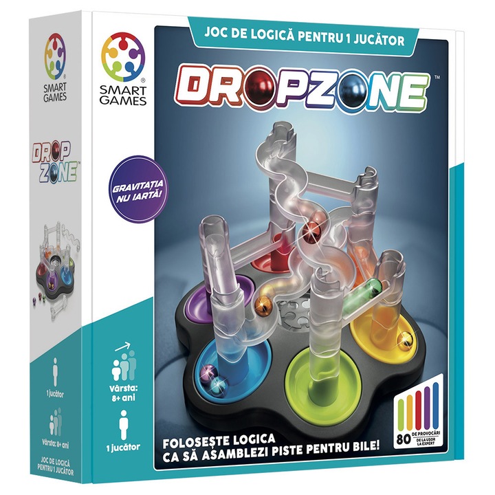 Joc Smart Games, Dropzone, un jucator, +8 ani, lb. romana