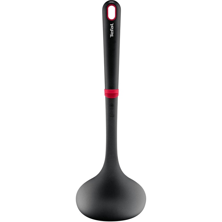 Tefal Ingenio merőkanál, magas hőmérsékletnek ellenálló, mosogatógépben mosható, műanyag, Fekete/piros