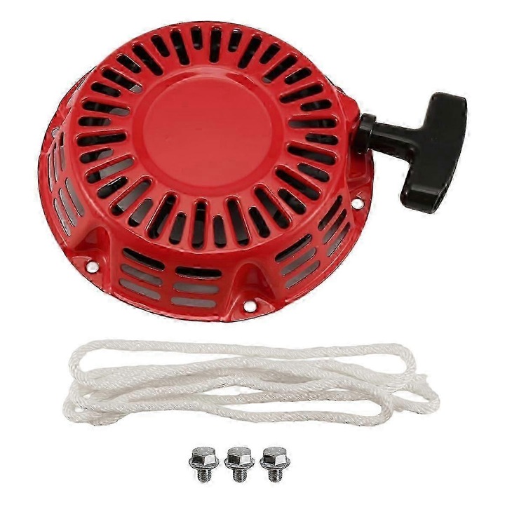 Berántós indító, OEM, GX160 GX200 motorhoz, piros fekete, 160x80x55mm