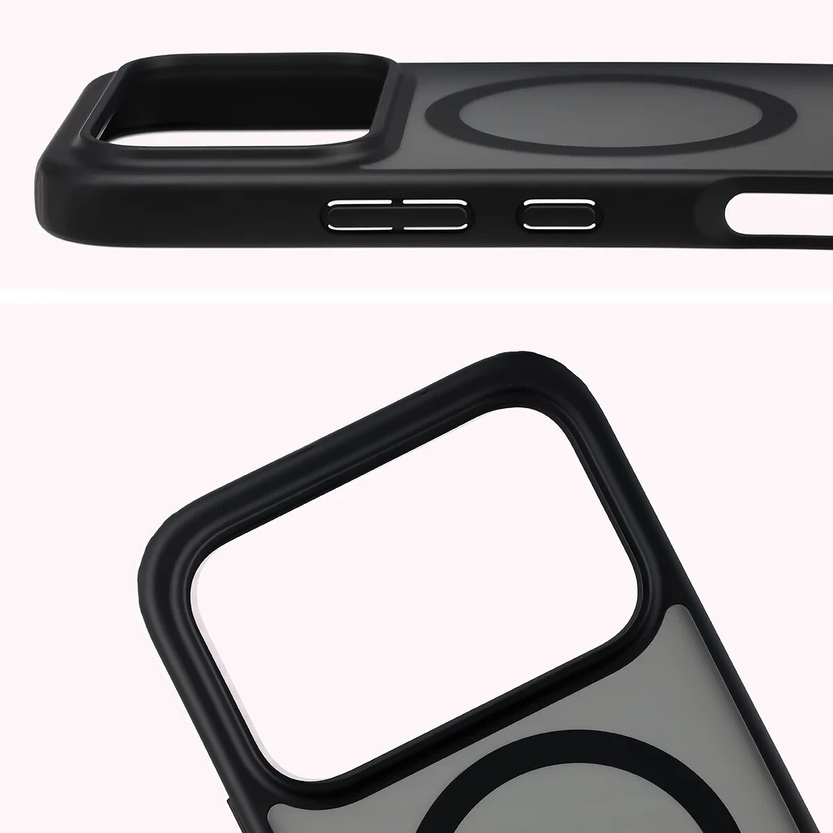 Carcasa Bizon MatteO cu MagSafe compatibila cu Honor 600 5G / 600 Pro 5G, Negru