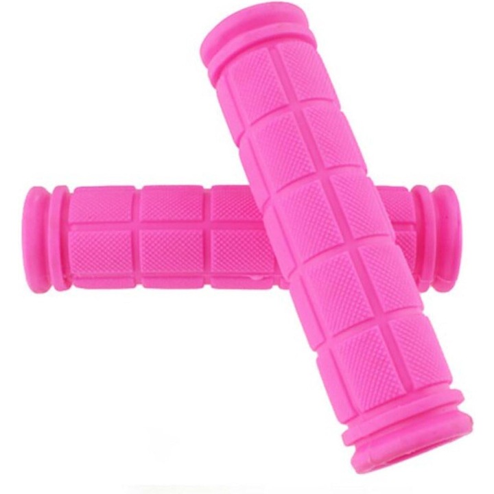 Mansoane bicicleta silicon roz set 2 buc 12x2.22cm usoare
