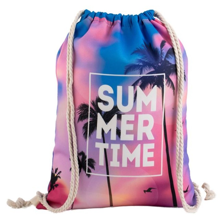 Rózsaszín Tie Dye Hátizsák "Summertime" Mintával 33.5x44cm
