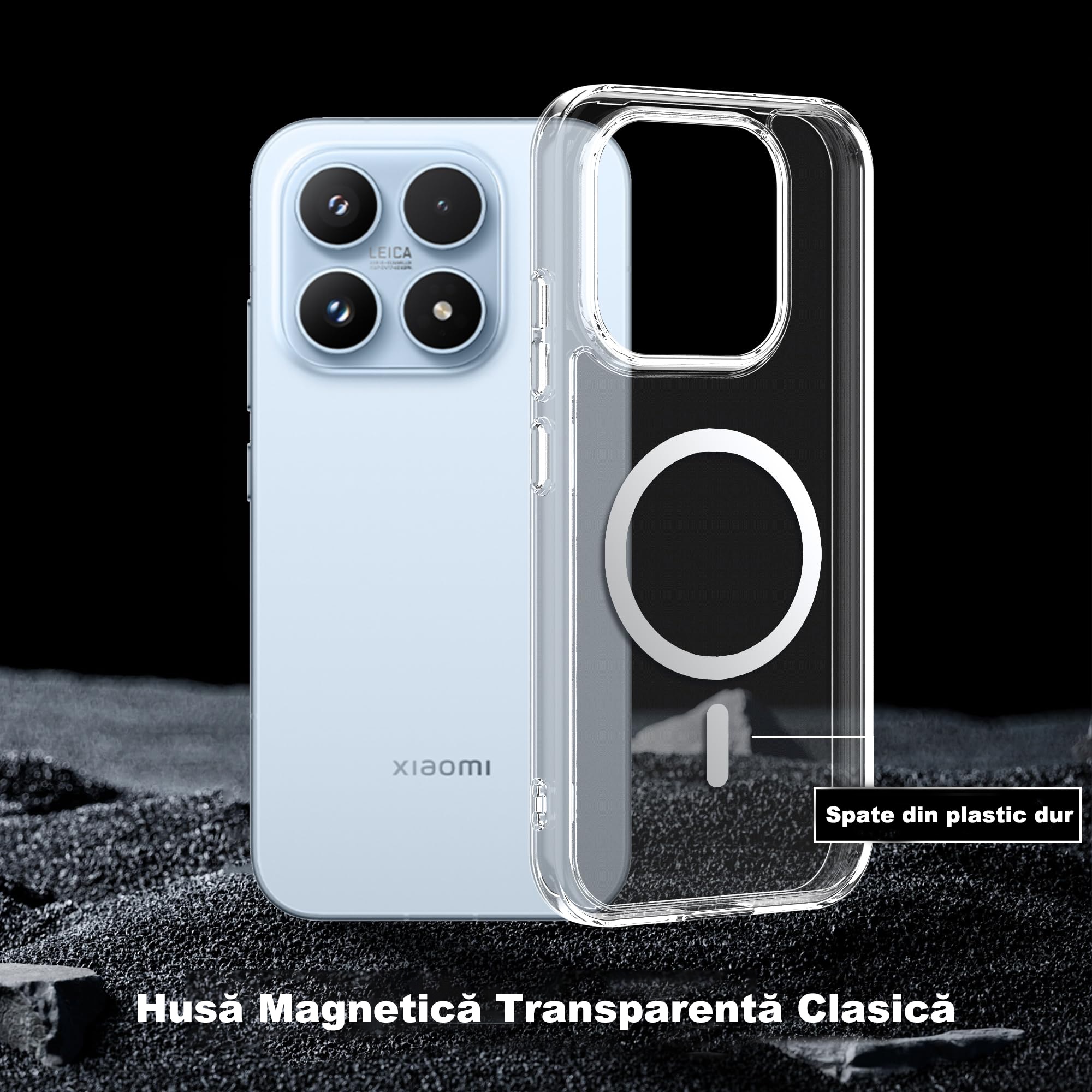 Husa de Protectie compatibila cu Xiaomi 17, MOGU, Carcasa MagSafe, Incarcare Wireless, Margini Ridicate pentru Protectia Ecranului, Decupaje Precise, Rezistenta la impact, TPU, Transparenta