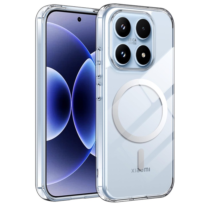 Husa de Protectie compatibila cu Xiaomi 17, MOGU, Carcasa MagSafe, Incarcare Wireless, Margini Ridicate pentru Protectia Ecranului, Decupaje Precise, Rezistenta la impact, TPU, Transparenta