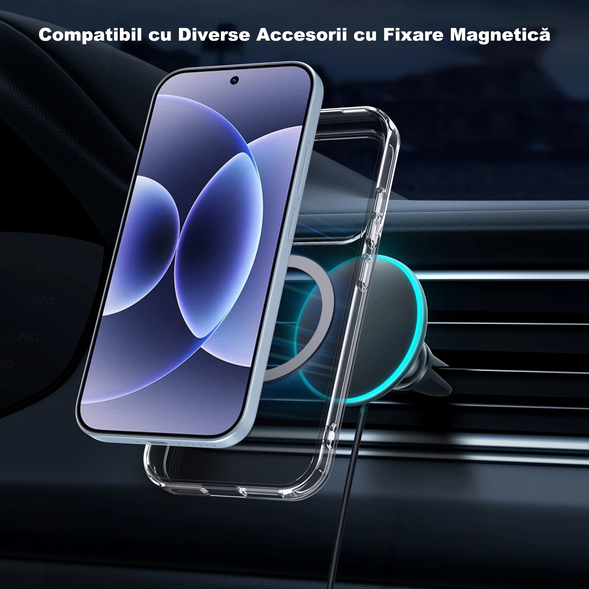 Husa de Protectie compatibila cu Xiaomi 17, MOGU, Carcasa MagSafe, Incarcare Wireless, Margini Ridicate pentru Protectia Ecranului, Decupaje Precise, Rezistenta la impact, TPU, Transparenta