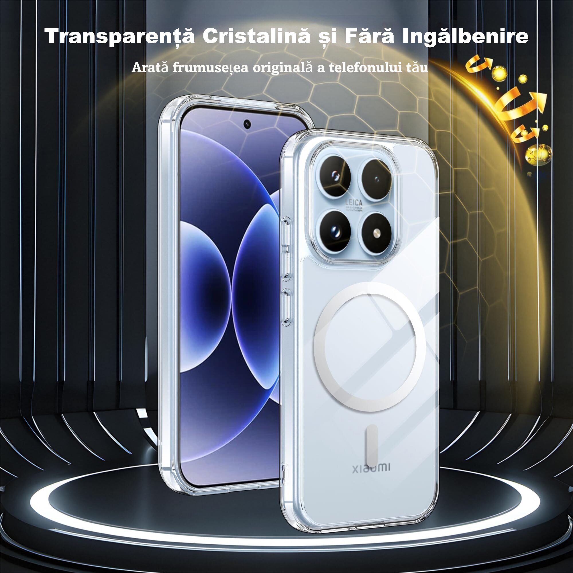Husa de Protectie compatibila cu Xiaomi 17, MOGU, Carcasa MagSafe, Incarcare Wireless, Margini Ridicate pentru Protectia Ecranului, Decupaje Precise, Rezistenta la impact, TPU, Transparenta