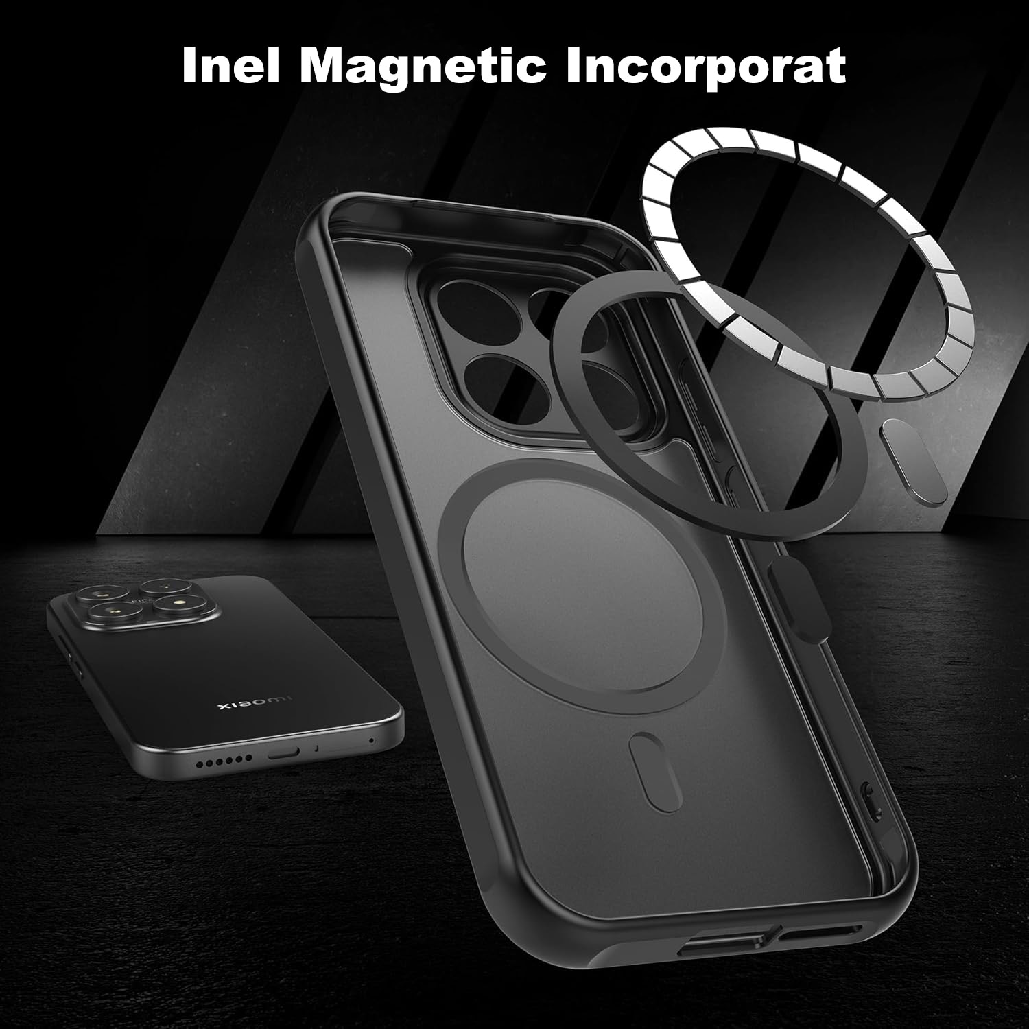 Husa Magnetica de Protectie Compatibila cu Xiaomi 17, MOGU, Carcasa MagSafe, Incarcare Wireless, Rezistenta la impact, Decupaje Precise, Protectie La Camera, Colturi Intarite, spate Rigid Mat Translucid + Margine Moale din TPU, Negru