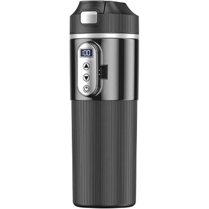 Hordozható vízforraló 500ml, kettős feszültség, LCD kijelző, hőmérséklet-szabályozás, fehér