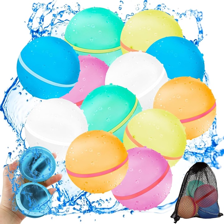 Fürdőjáték szett, mini kosárlabda palánk, 5 labda, erős tapadókorong, többszínű, 1-3 év