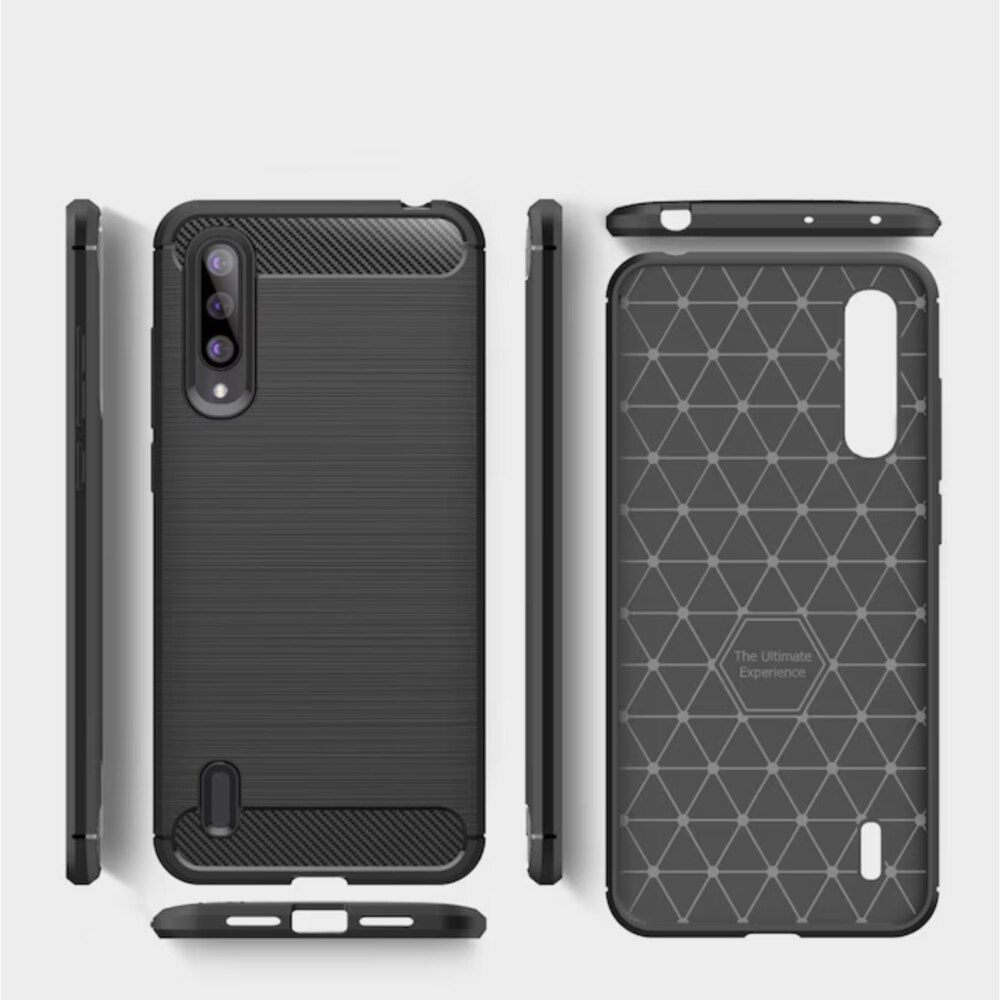 Husa Carbon Resistance pentru Xiaomi Mi A3 Lite, A-Leg Optimizare Anti-Soc, Long Term Case, Negru