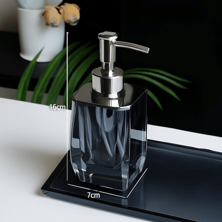 Dispenser sapun lichid, gri cristal, Havona