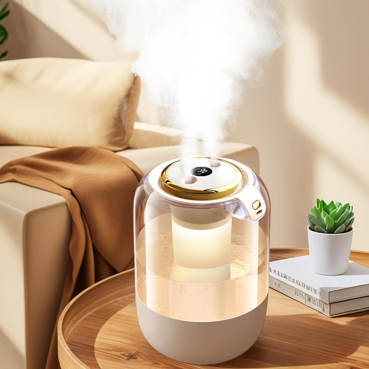Овлажнител 2.2L, двоен, LED, USB, безшумен