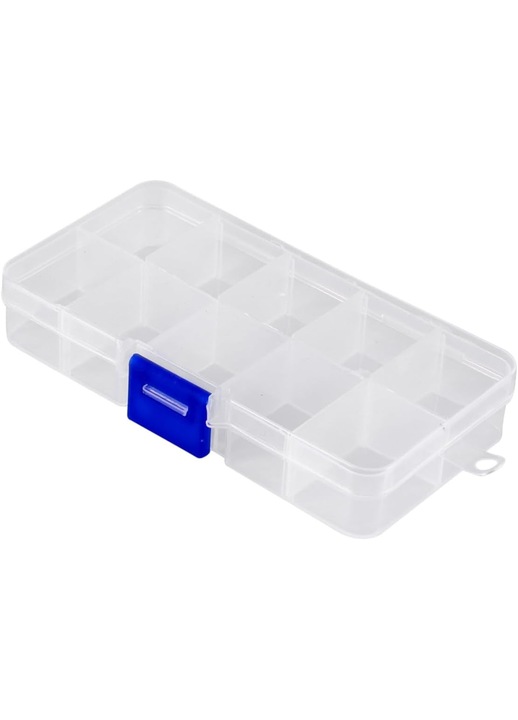 Set 10 cutii organizator bijuterii transparente 10x10x5cm