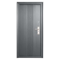 Usa metalica de exterior cu izolatie si vizor Novo Doors ND45, Deschidere Stanga, tabla 0.5 mm, balamale si clanta incluse, toc de 7 cm, pentru case, Gri Antracit