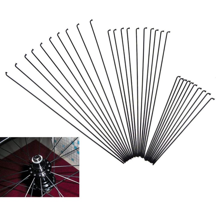 Spite bicicleta carbon steel negre 286mm set 10 buc