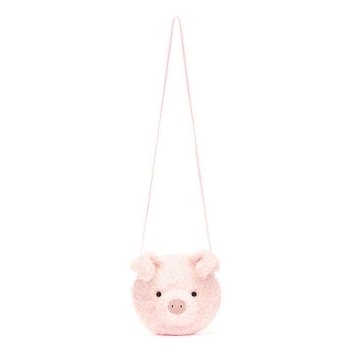 Jellycat crossbody táska plüss malac mintával, aranyos rózsaszín és kislányos, 19×19×5cm, rózsaszín