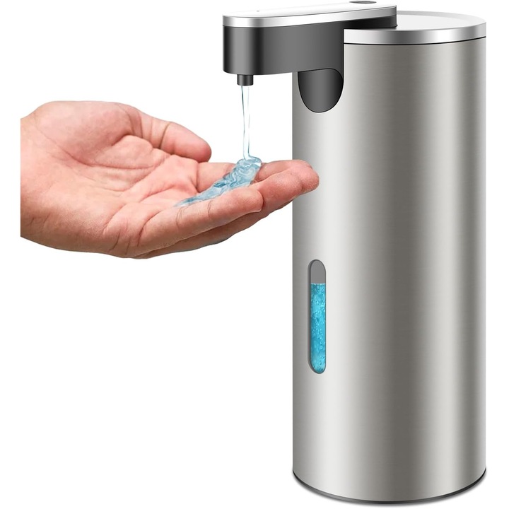 Automata rozsdamentes acél szappanadagoló 340ml 3 szint ezüst IPX4