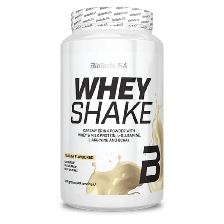 Fehérje, Biotech Usa, Whey Shake, Vanília, 1Kg